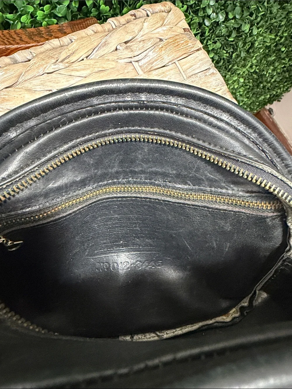 Coach Black Round Leather Crossbody Bag